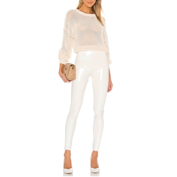 Commando Faux Patent Leather Leggings in Color White